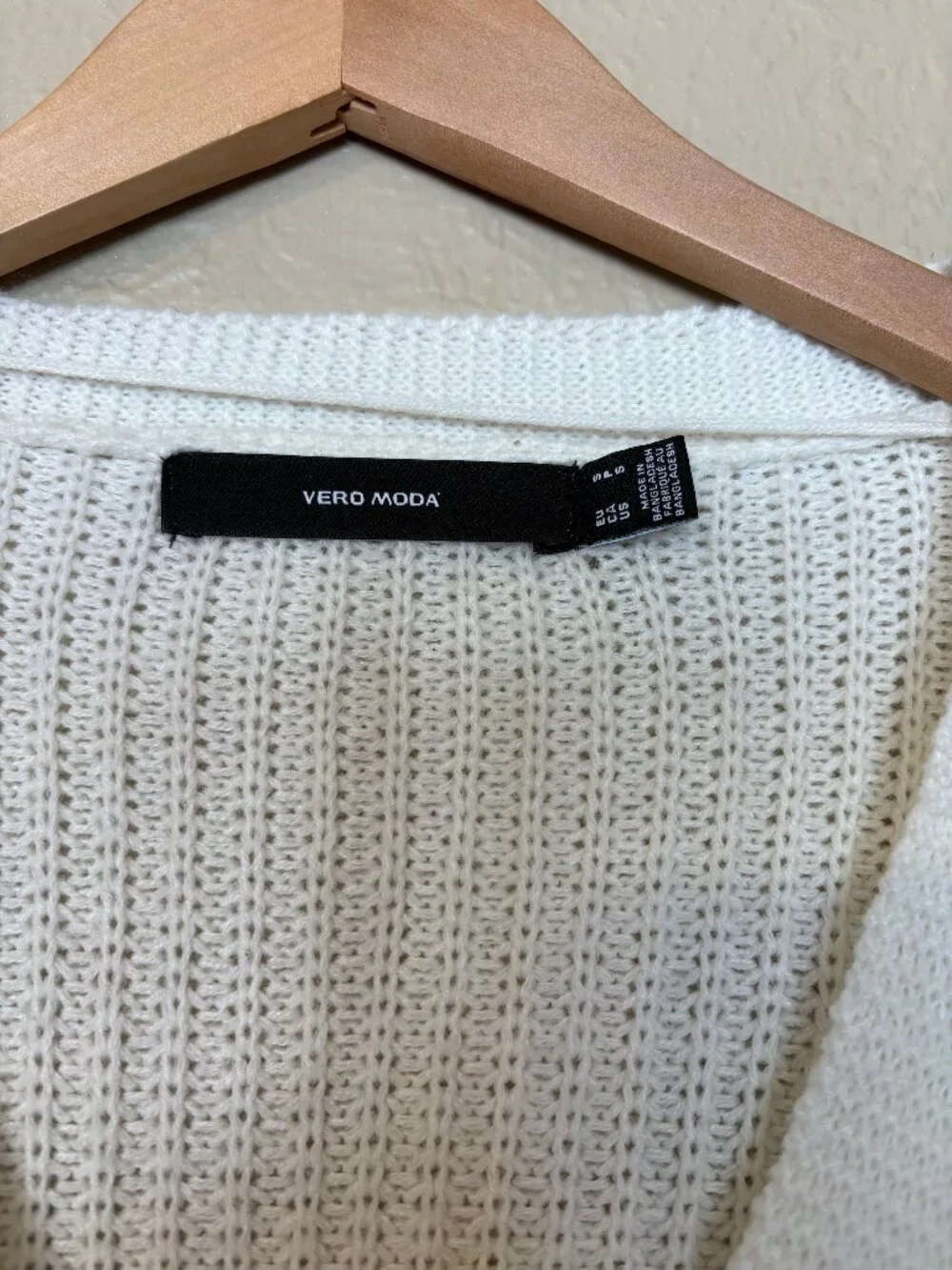 Vero Moda White Knit Cardigan, Size S - Picture 4 of 7